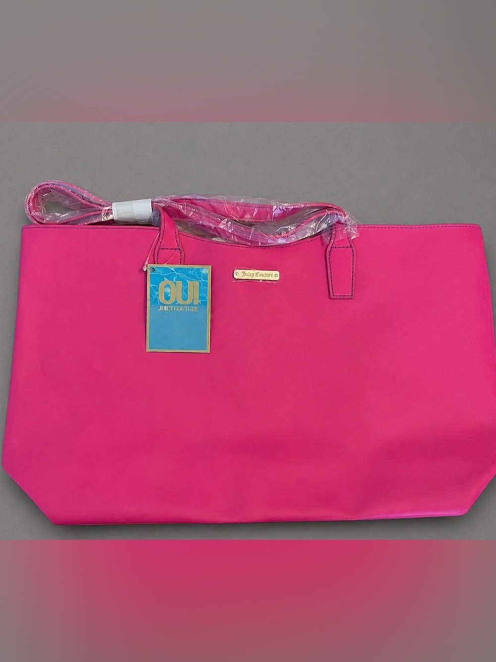 Juicy Couture Oui hot pink tote